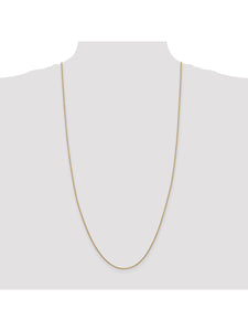 14k Yellow Gold 1.5mm Wide Cable Chain Necklace