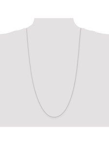 14k White Gold .85mm Wheat Chain Necklace