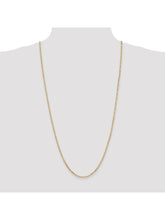 Load image into Gallery viewer, 14k Yellow Gold 2.25mm Flat Figaro Chain Necklace