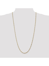 Load image into Gallery viewer, 14k Yellow Gold 2.75mm Flat Figaro Chain Necklace