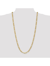 Load image into Gallery viewer, 14k Yellow Gold 6.25mm Flat Figaro Chain Necklace