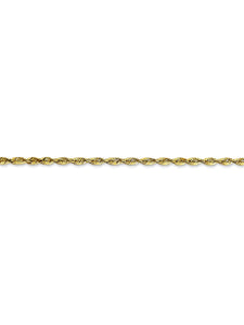 10k Yellow Gold 2.25mm D/C Extra-Lite Rope Chain Necklace