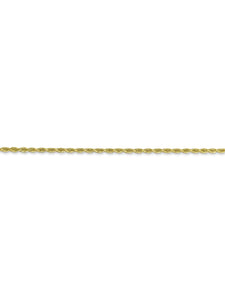 10k Yellow Gold 1.75mm Handmade Rope Chain Necklace