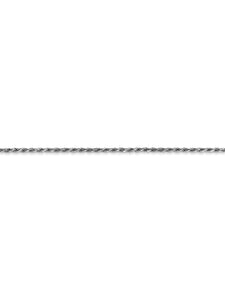 10k White Gold 2.25mm D/C Extra-Lite Rope Chain Necklace