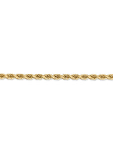 14k Yellow Gold 5mm Rope Chain Necklace