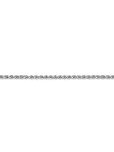 14k White Gold 1.8mm Wide Rope Chain Necklace