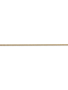 14k Yellow Gold 1mm Wide Wheat Chain Necklace