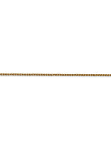 14k Yellow Gold 1.2mm Wide Wheat Chain Necklace