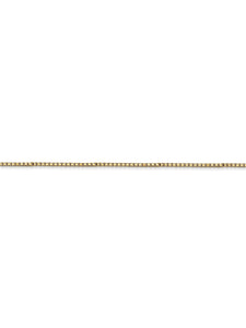14k Yellow Gold 1mm Wide Shiny Box Chain Necklace