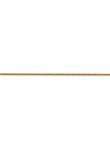14k Yellow Gold 1.2mm Parisian Wheat Chain Necklace