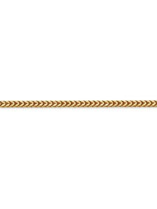 14k Yellow Gold 2.5mm Franco Chain Necklace