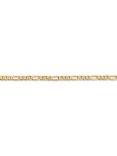 Load image into Gallery viewer, 14k Yellow Gold 2.75mm Flat Figaro Chain Necklace
