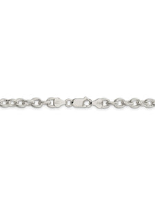 925 Sterling Silver 6.25mm Wide Rolo Chain Necklace