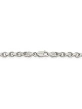 Load image into Gallery viewer, 925 Sterling Silver 4mm Fancy Rolo Chain Necklace