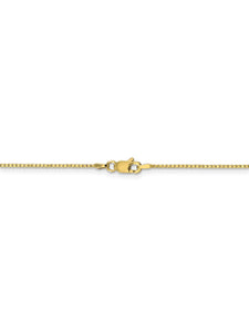 10k Yellow Gold 1mm Wide Box Chain Necklace