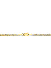 Load image into Gallery viewer, 10k Yellow Gold 2.2mm Wide Figaro Chain Necklace