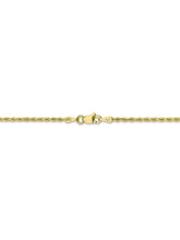 Load image into Gallery viewer, 10k Yellow Gold 2mm Handmade Rope Chain Necklace