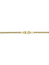 Load image into Gallery viewer, 10k Yellow Gold 2.25mm Handmade Rope Chain Necklace