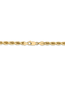 14k Yellow Gold 5mm Rope Chain Necklace