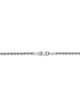 Load image into Gallery viewer, 14k White Gold 2mm Rope Chain Necklace