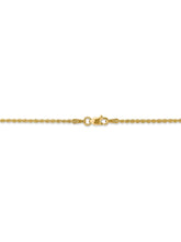 Load image into Gallery viewer, 14k Yellow Gold 1.5mm Handmade Regular Rope Chain Necklace