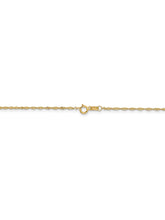 Load image into Gallery viewer, 14k Yellow Gold 1.1mm Wide Singapore Chain Necklace