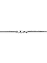 Load image into Gallery viewer, 14k White Gold 1.25mm Wide Wheat Chain Necklace