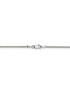 14k White Gold 1.2mm Spiga Chain Necklace