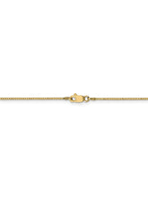 Load image into Gallery viewer, 14k Yellow Gold 0.9mm Wide Box Chain Necklace