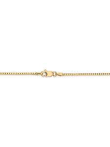 14k Yellow Gold 1.3mm Box Chain Necklace