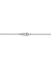 Load image into Gallery viewer, 14k White Gold 1mm Wide Polished Box Chain Necklace