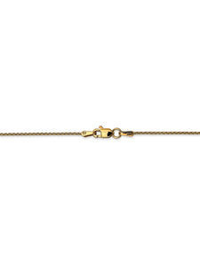 14k Yellow Gold 1.2mm Parisian Wheat Chain Necklace