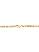 Load image into Gallery viewer, 14k Yellow Gold 3.25mm Byzantine Chain Necklace