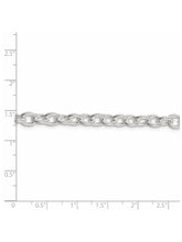 Load image into Gallery viewer, 925 Sterling Silver 6.25mm Wide Rolo Chain Necklace