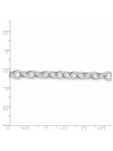 925 Sterling Silver 6.25mm Wide Rolo Chain Necklace