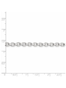 925 Sterling Silver 4mm Fancy Rolo Chain Necklace