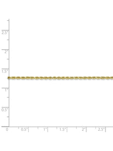 10k Yellow Gold 2mm Handmade Rope Chain Necklace