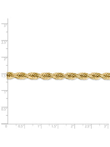 14k Yellow Gold 5.5mm Rope Chain Necklace