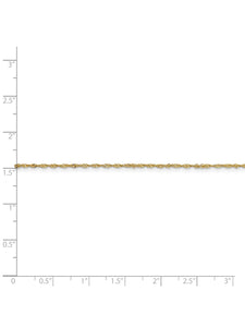 14k Yellow Gold 1.1mm Wide Singapore Chain Necklace