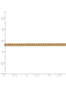 14k Yellow Gold 2.5mm Franco Chain Necklace