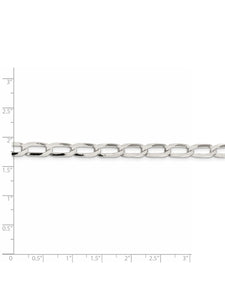 925 Sterling Silver 5.75mm Wide Link Chain Necklace