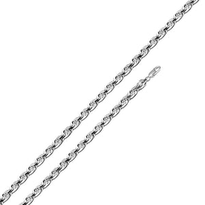 .925 Sterling Silver Rope Bracelet (8")