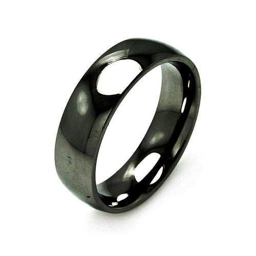 Men's Stainless Steel Ring 7mm high polished plain stainless steel band width: 7mm