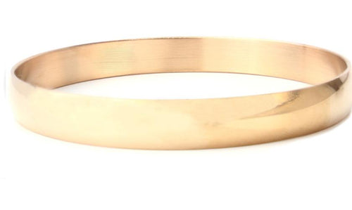 Stainless Steel Rose Gold Plated Bangle Bracelet -10mm
