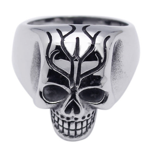 Men's Stainless Steel Large Skull Ring