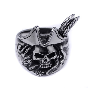Men's Stainless Steel Pirate Skull Ring