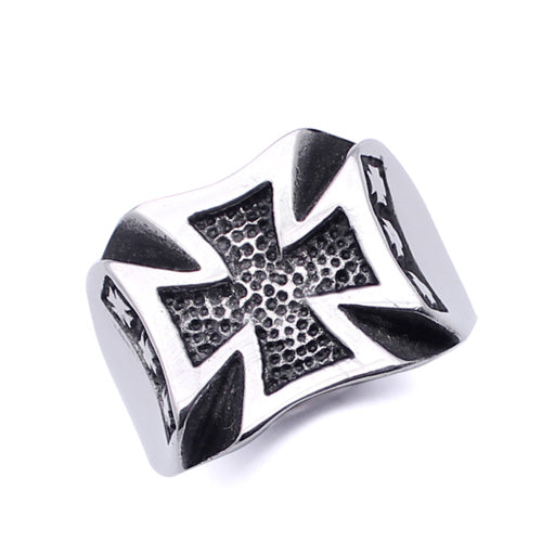 Men's Stainless Steel Cross Ring