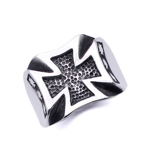 Men's Stainless Steel Cross Ring