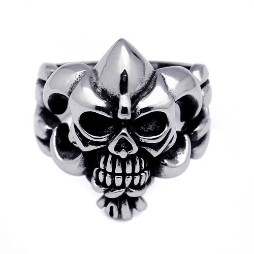 Men's Stainless Steel Demon Skull Ring