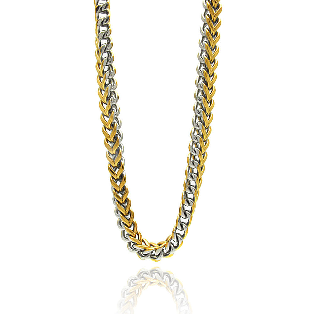Stainless Steel Gold Plated Two Tone Chain